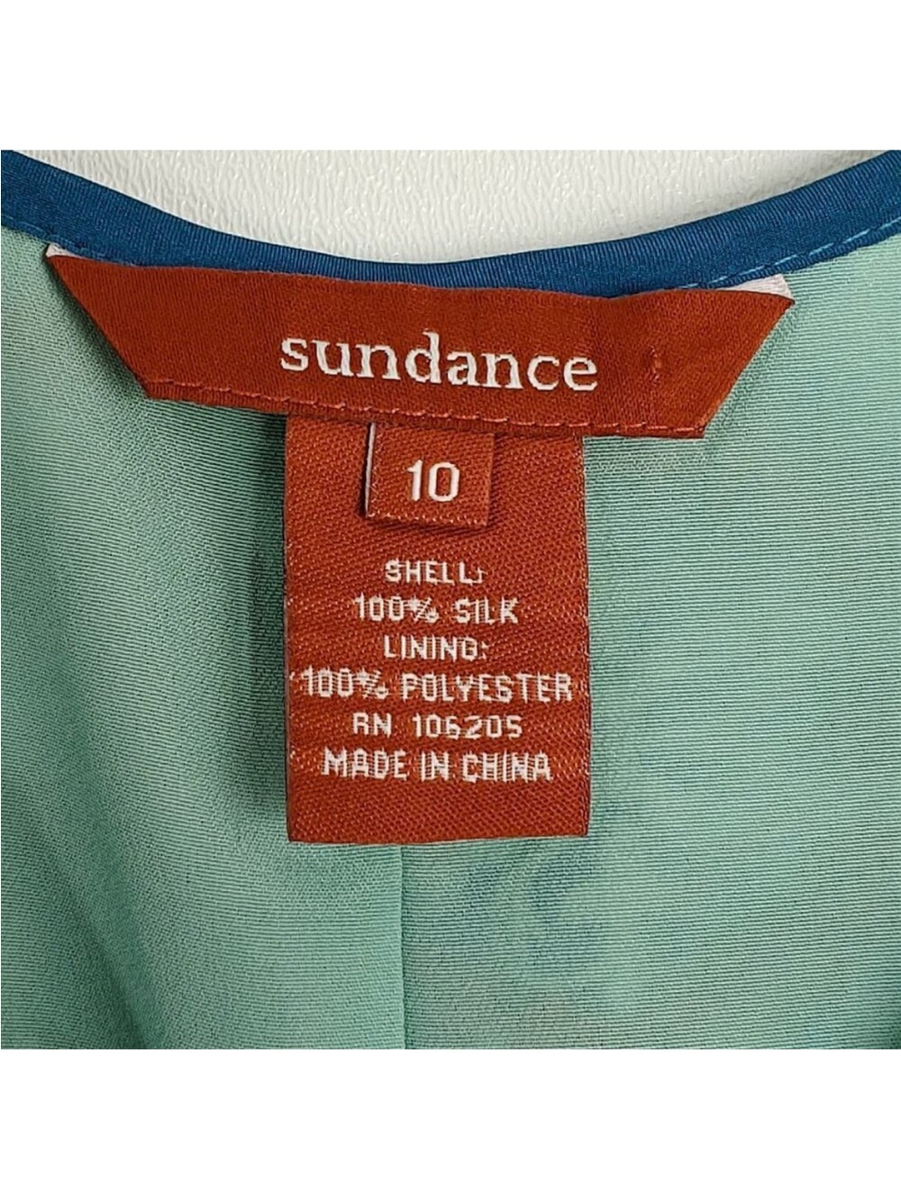 Sundance 100% Silk Modern Heritage Midi Dress Size 10 Geometric Print Lined Boho - Picture 3 of 3